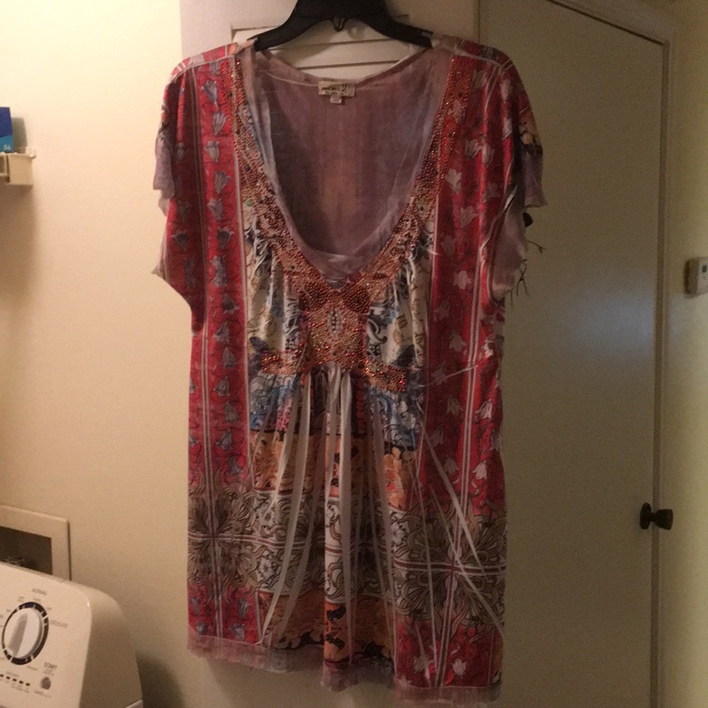 Flowing bohemian short sleeve